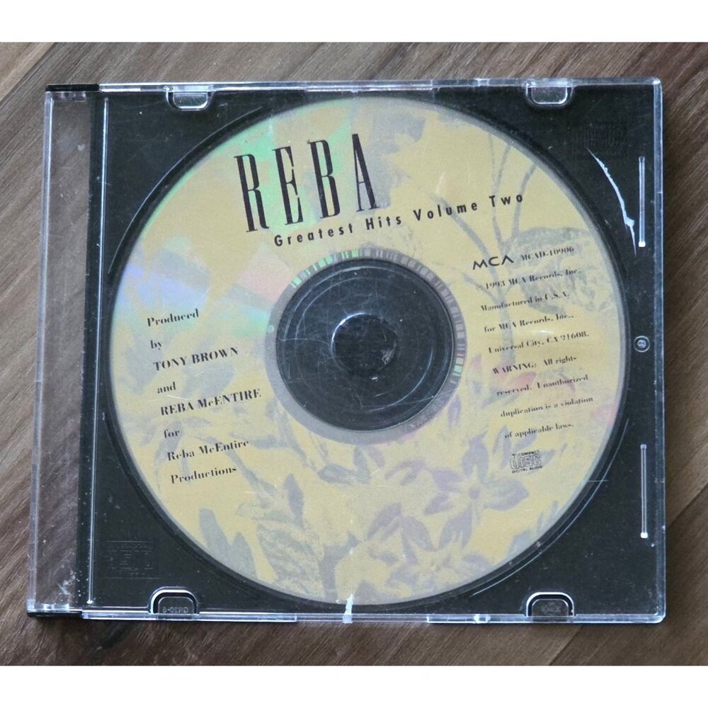 Reba McEntire -Greatest Hits, Vol. 2 (CD, Sep-1993, MCA) CD Only